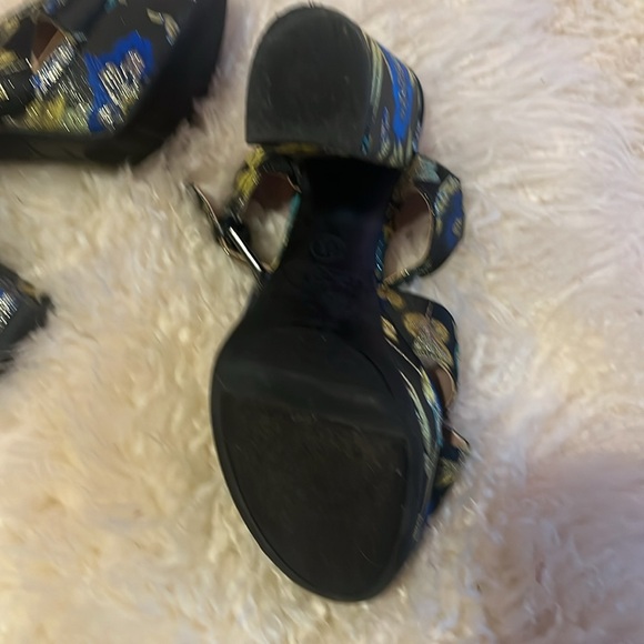 Brocade metallic platform sandals, 6.5 - Picture 6 of 10